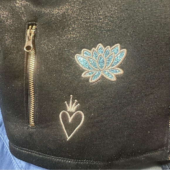 KIDS DISNEY PRINCESS METALLIC MOTO JACKET WITH APPLIQUES/SIZE: 7/8 - Picture 6 of 15